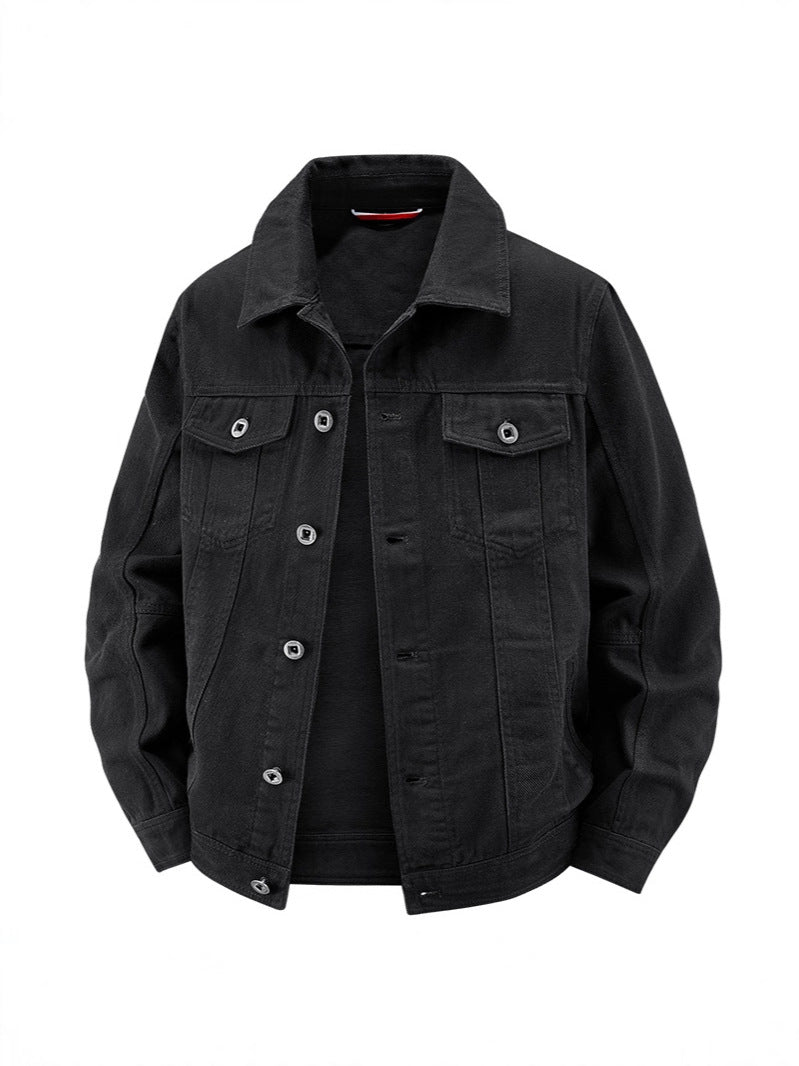 Men's 100% Cotton Casual Jacket - Lightweight Button-Up Utility Jacket
