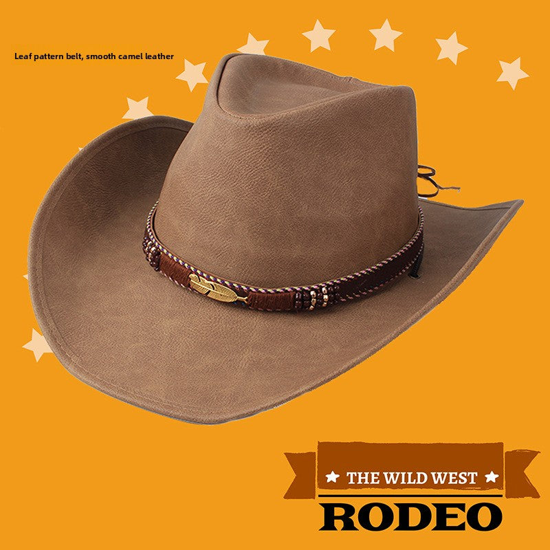 Wide Brim Western Cowboy Hat – Sun Protection Outdoor Hat