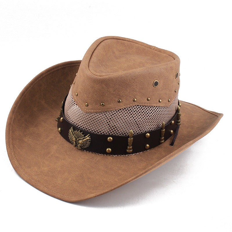 Wide Brim Western Cowboy Hat – Sun Protection Outdoor Hat