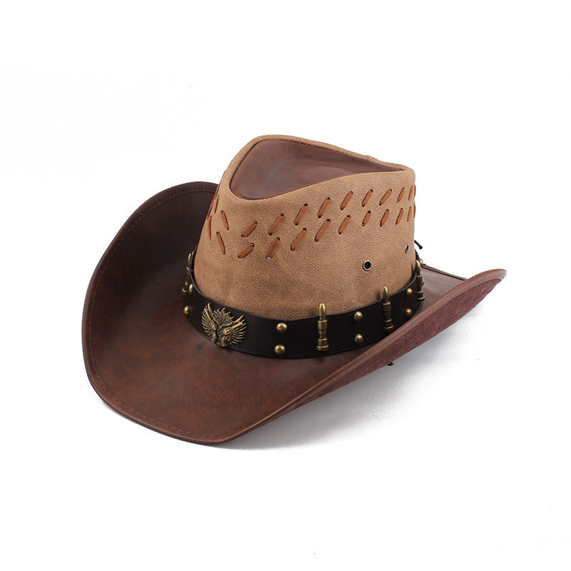 Wide Brim Western Cowboy Hat – Sun Protection Outdoor Hat