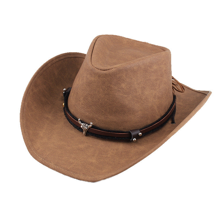 Wide Brim Western Cowboy Hat – Sun Protection Outdoor Hat