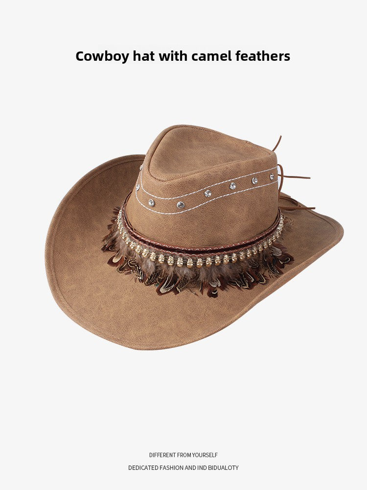 Wide Brim Western Cowboy Hat – Sun Protection Outdoor Hat
