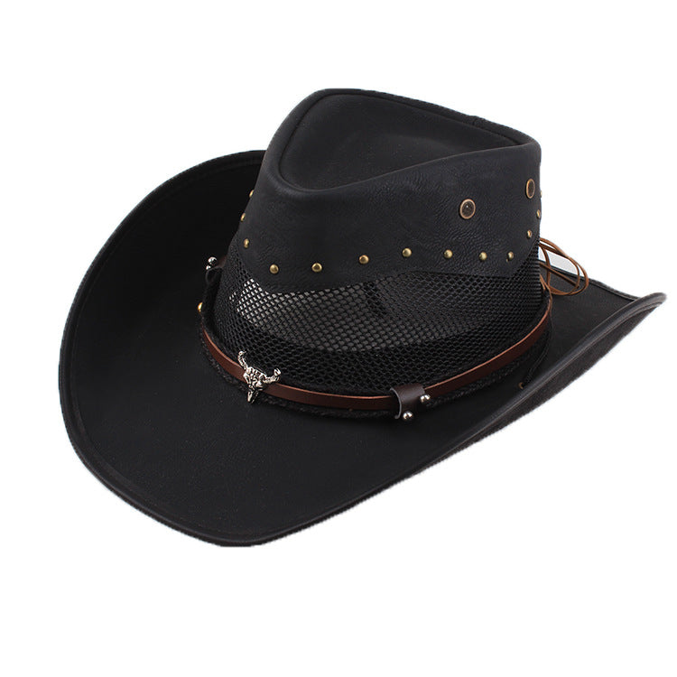 Wide Brim Western Cowboy Hat – Sun Protection Outdoor Hat