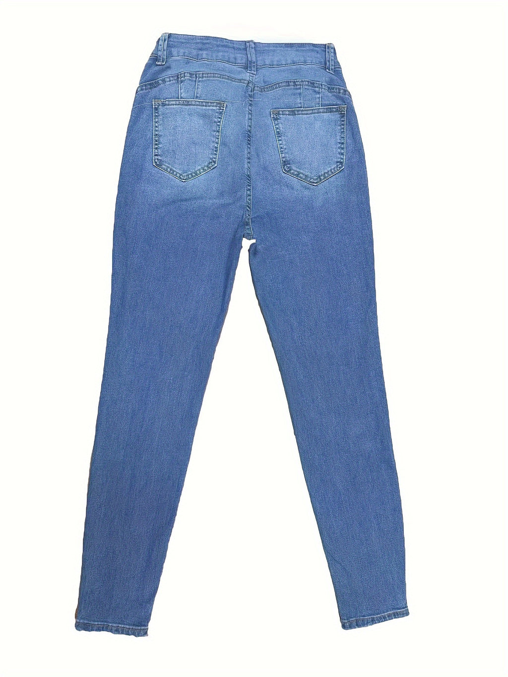 Women's High Waist Cropped Skinny Jeans - Stretch Denim Pants