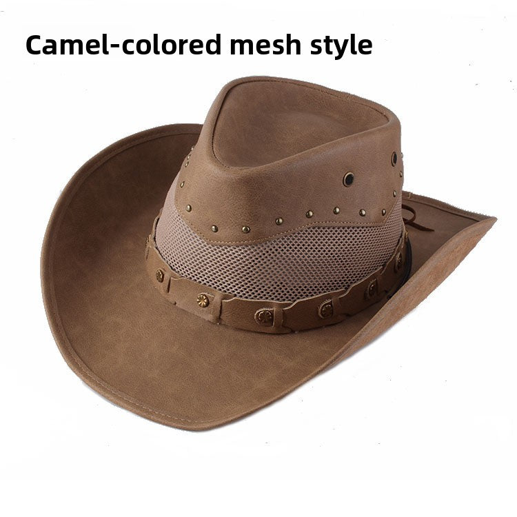 Wide Brim Western Cowboy Hat – Sun Protection Outdoor Hat