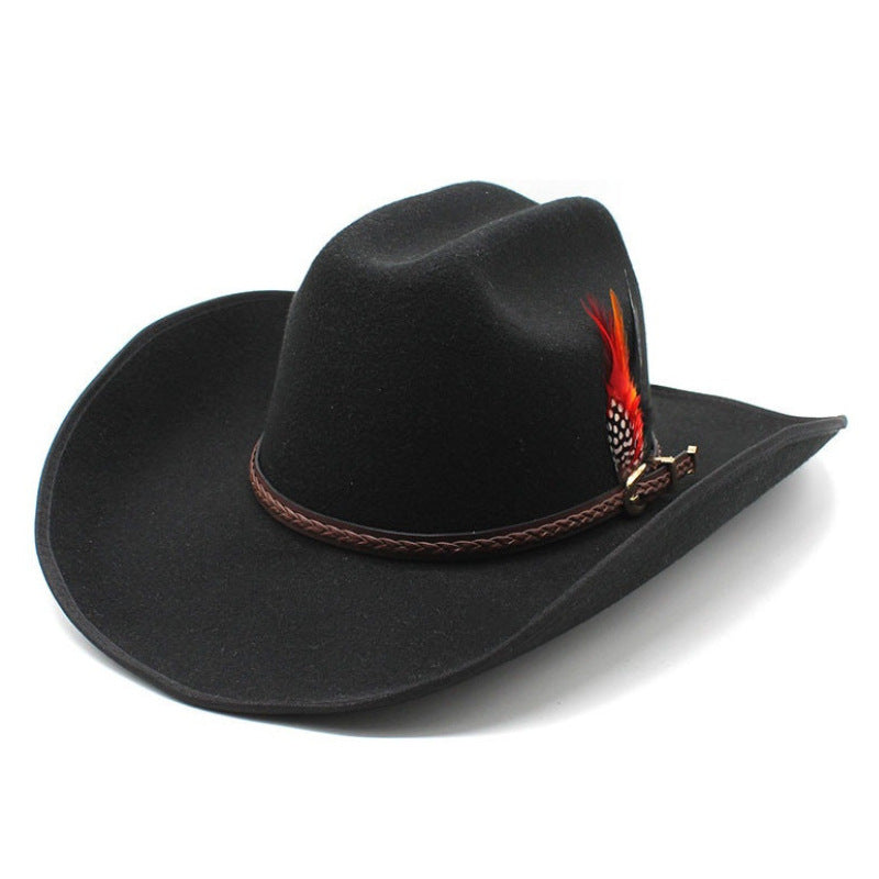 Vintage Ethnic Cowboy Hat – Wide Brim Western Sun Hat