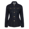 Women's Vintage Denim Shirt - Slim Fit Cotton Button-Up Denim Jacket