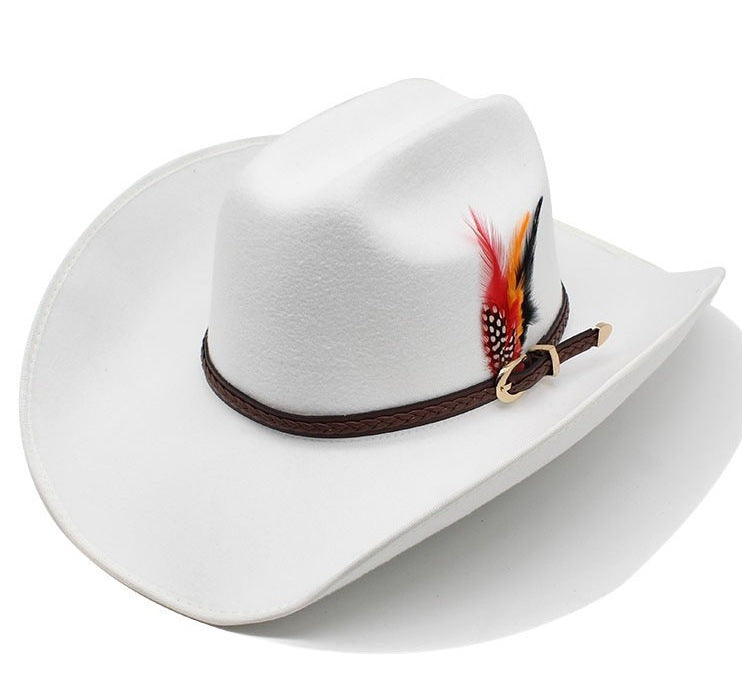Vintage Ethnic Cowboy Hat – Wide Brim Western Sun Hat