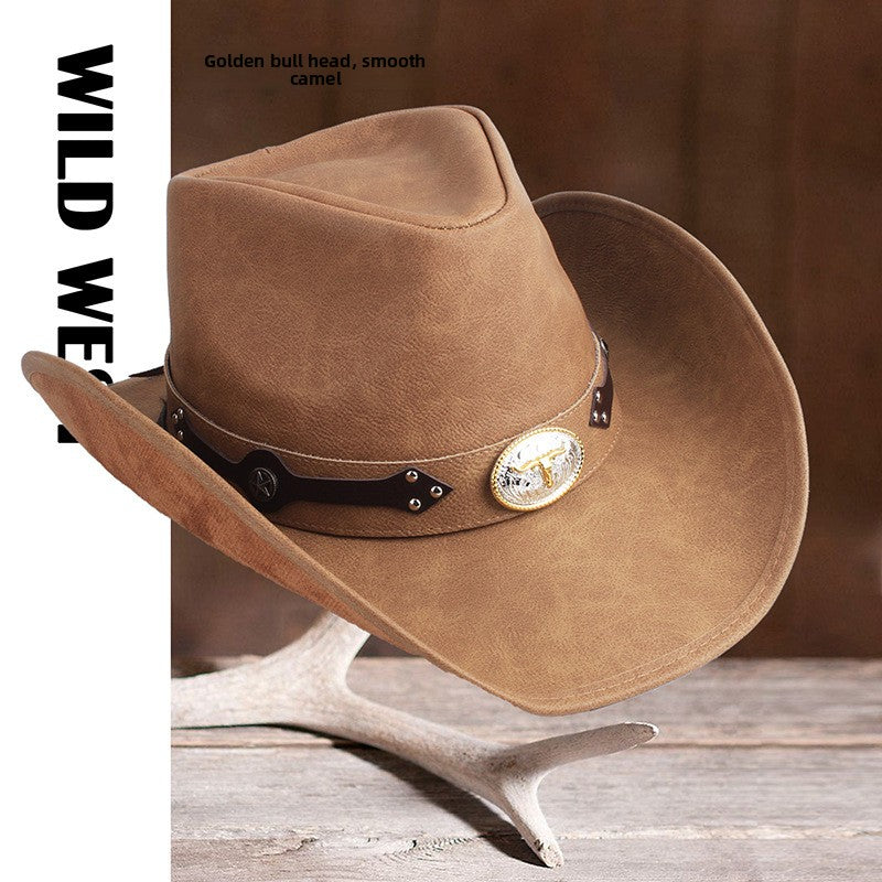 Wide Brim Western Cowboy Hat – Sun Protection Outdoor Hat