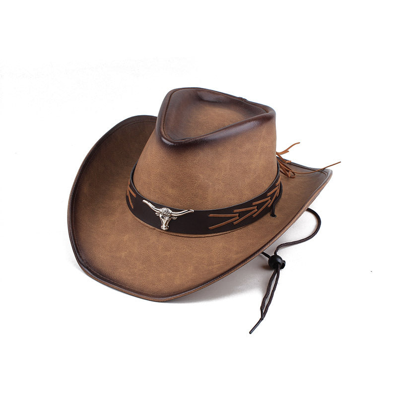 Wide Brim Western Cowboy Hat – Sun Protection Outdoor Hat
