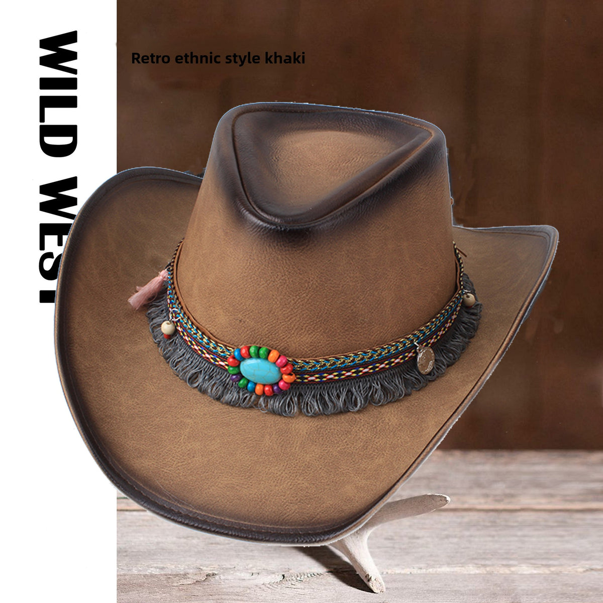 Wide Brim Western Cowboy Hat – Sun Protection Outdoor Hat