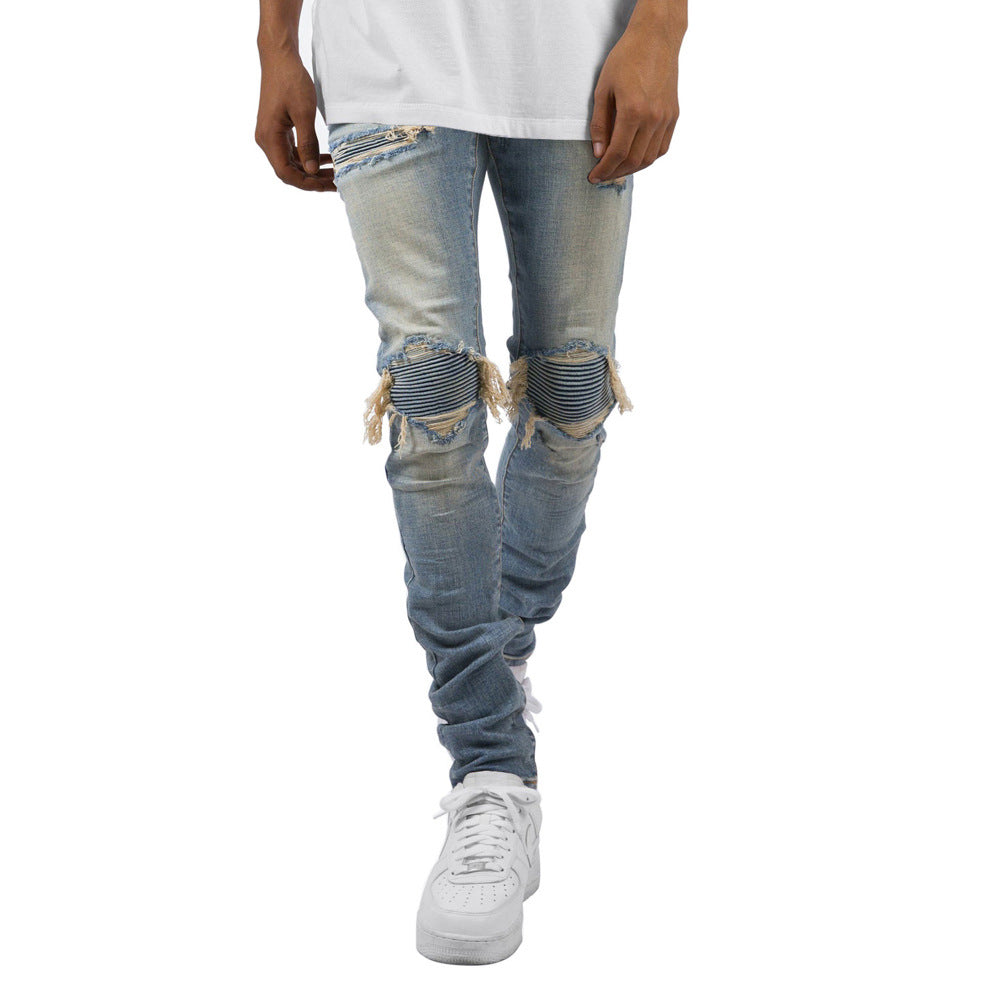 Men's Slim Fit Stretch Jeans - Casual FOG Style Denim Pants