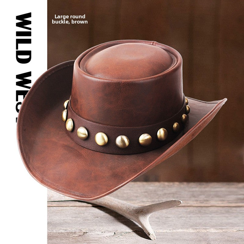 Wide Brim Western Cowboy Hat – Sun Protection Outdoor Hat