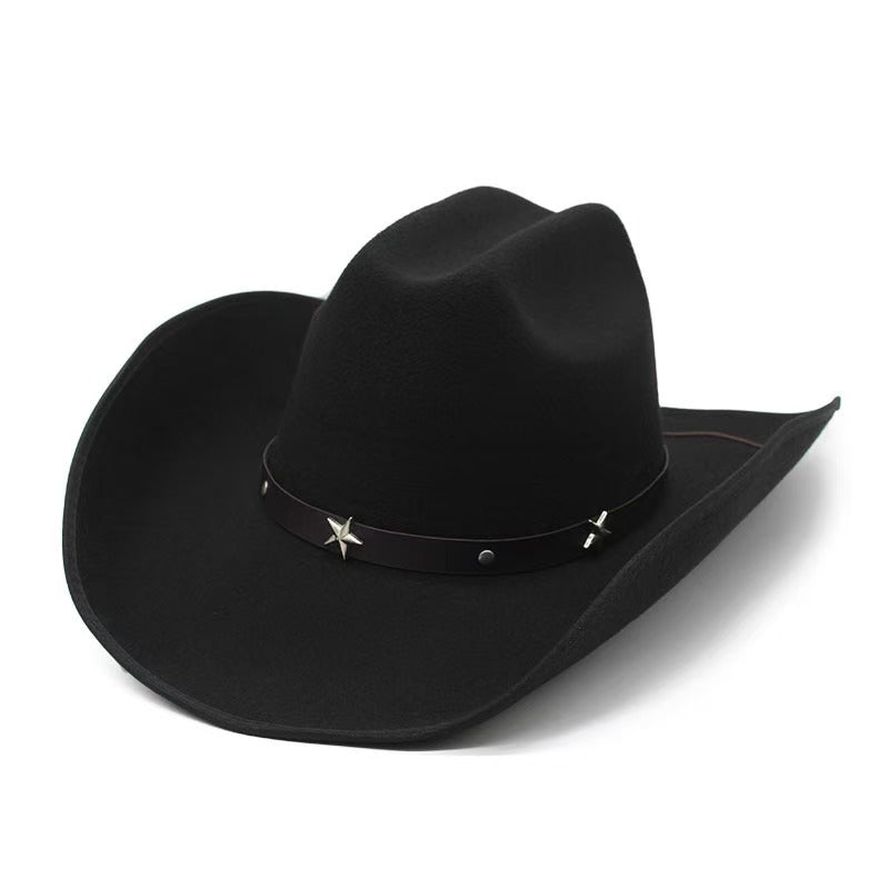 Vintage Ethnic Cowboy Hat – Wide Brim Western Sun Hat