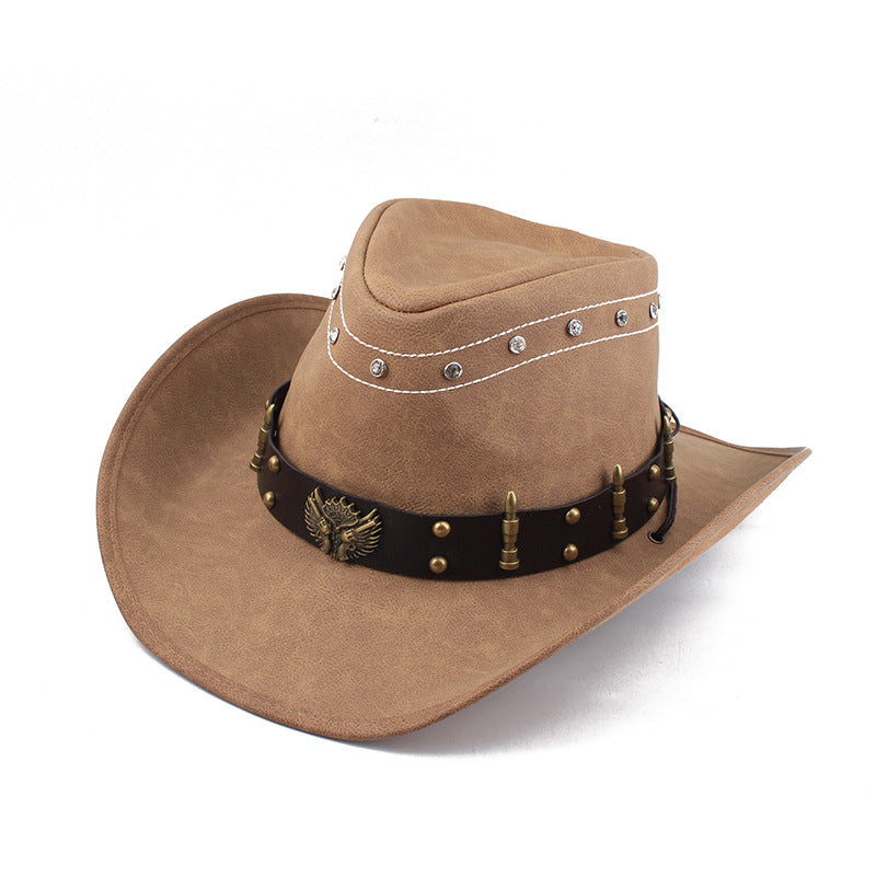 Wide Brim Western Cowboy Hat – Sun Protection Outdoor Hat