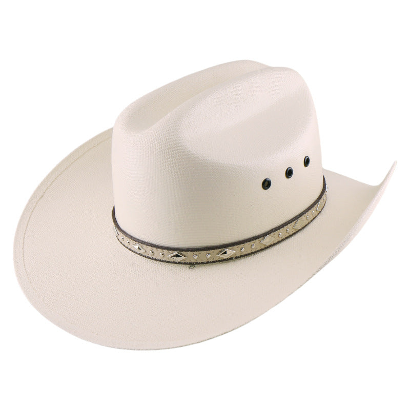 Handwoven Adjustable Straw Cowboy Hat – Wide Brim Sun Hat