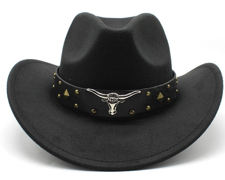 Vintage Ethnic Cowboy Hat – Wide Brim Western Sun Hat