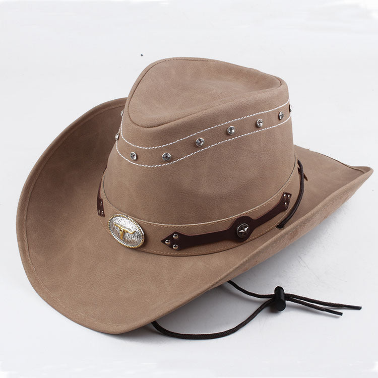 Wide Brim Western Cowboy Hat – Sun Protection Outdoor Hat