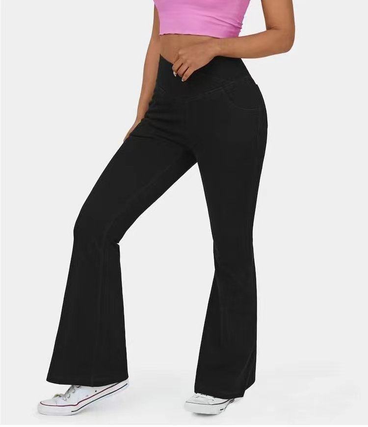 Women's High Waist Flared Jeans - Butt Lifting Stretch Bell Bottom Denim Pants