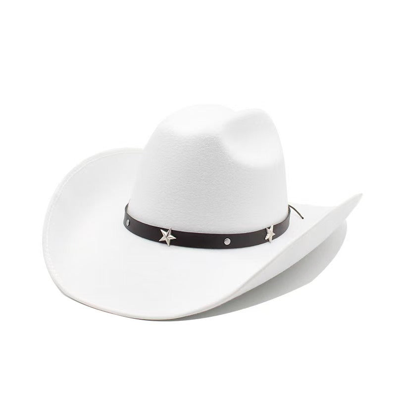 Vintage Ethnic Cowboy Hat – Wide Brim Western Sun Hat