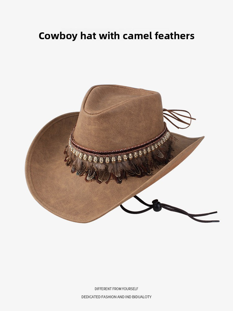Wide Brim Western Cowboy Hat – Sun Protection Outdoor Hat