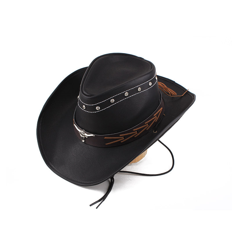 Wide Brim Western Cowboy Hat – Sun Protection Outdoor Hat