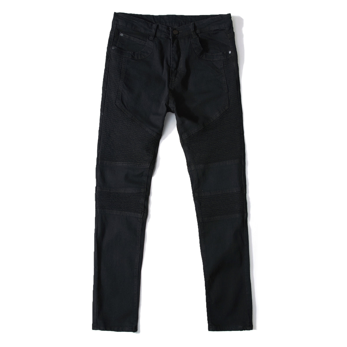 Men's Distressed Slim Fit Jeans - Stretch Ripped Denim Pants