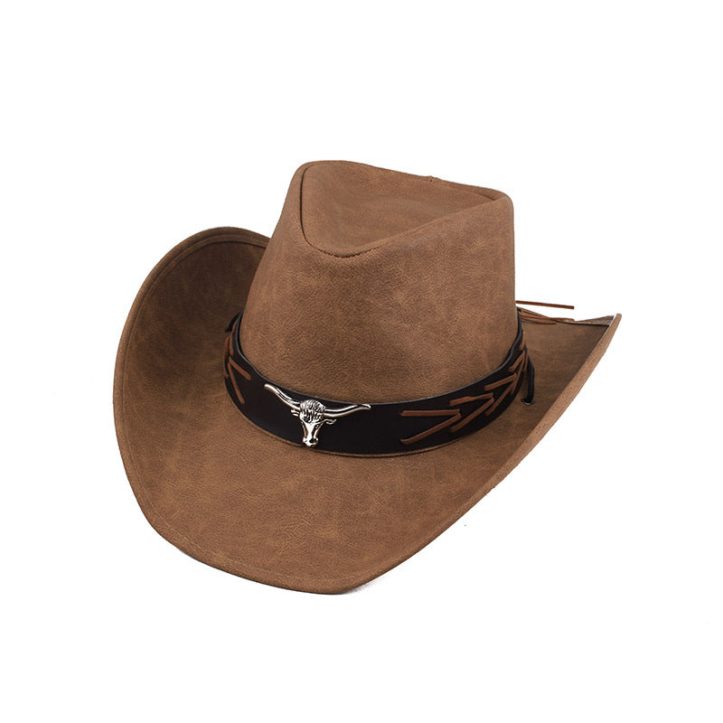 Wide Brim Western Cowboy Hat – Sun Protection Outdoor Hat