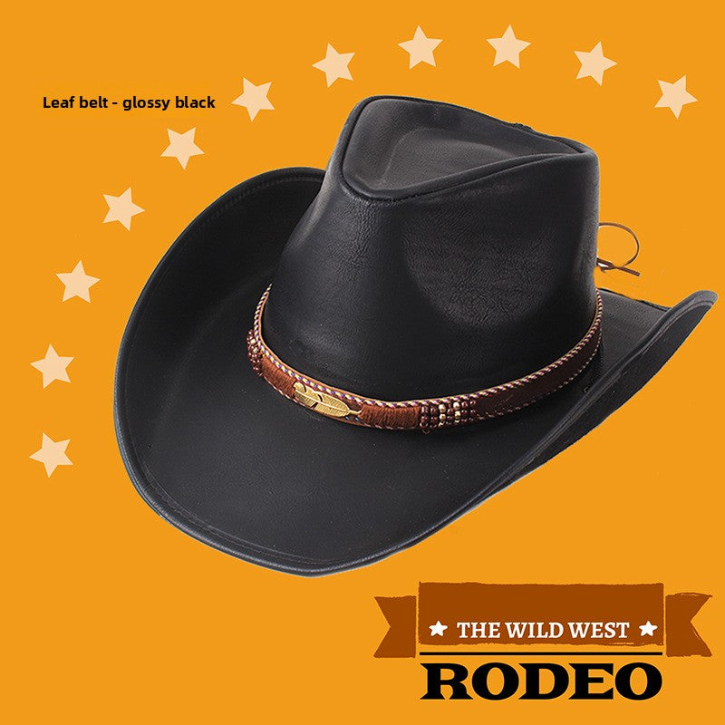 Wide Brim Western Cowboy Hat – Sun Protection Outdoor Hat