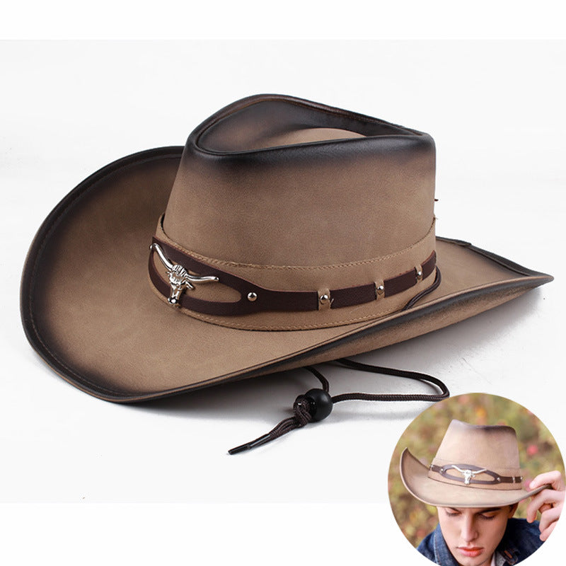 Wide Brim Western Cowboy Hat – Sun Protection Outdoor Hat