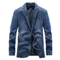 Men's Casual Denim Blazer - Loose Fit Button-Up Denim Jacket
