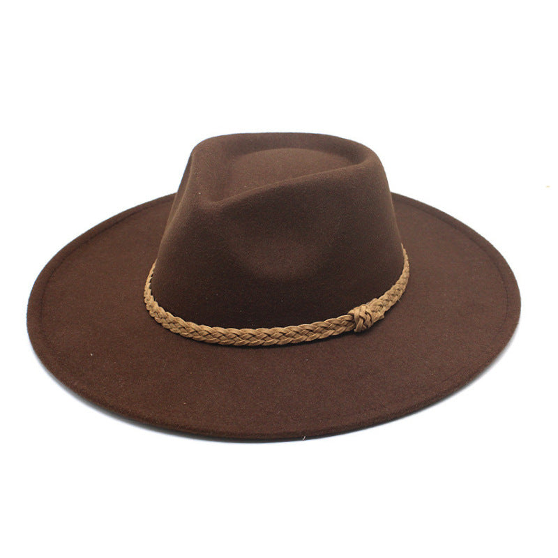 Vintage Ethnic Cowboy Hat – Wide Brim Western Sun Hat