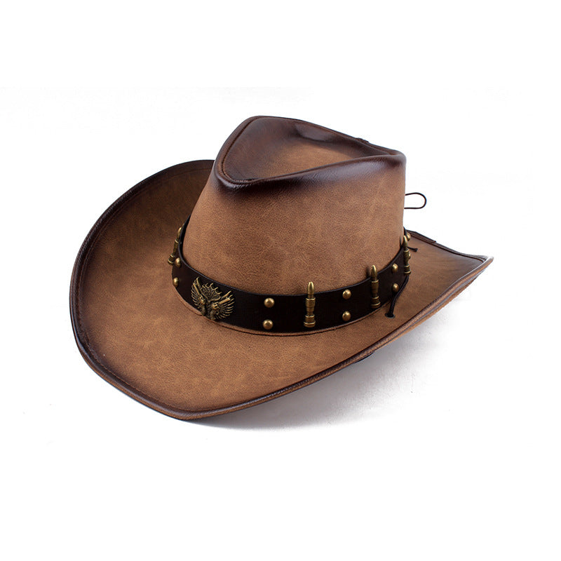 Wide Brim Western Cowboy Hat – Sun Protection Outdoor Hat