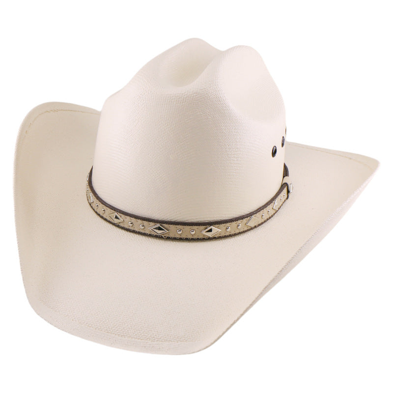 Handwoven Adjustable Straw Cowboy Hat – Wide Brim Sun Hat