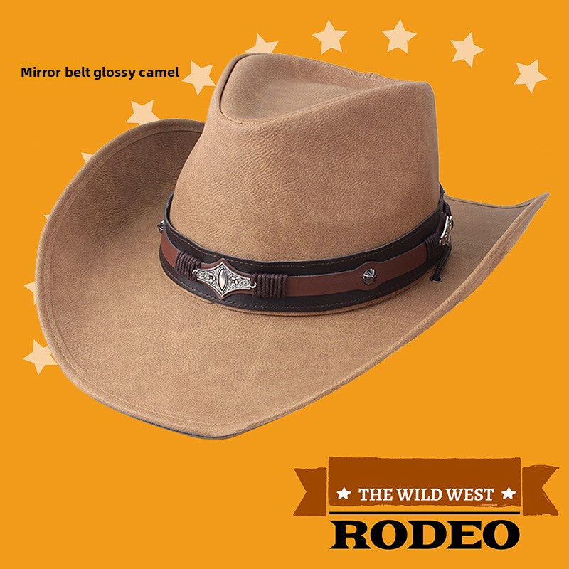 Wide Brim Western Cowboy Hat – Sun Protection Outdoor Hat