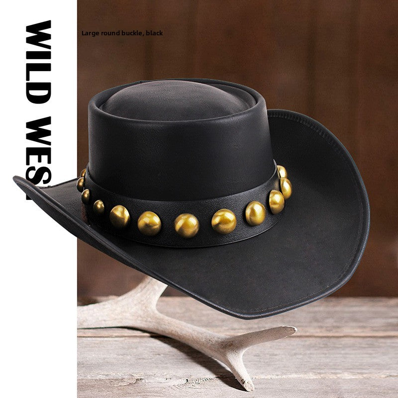 Wide Brim Western Cowboy Hat – Sun Protection Outdoor Hat