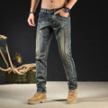 Men's Vintage Straight Leg Jeans - Retro Japanese Loose Fit Denim Pants