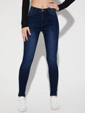 Women's High Waist Skinny Jeans - Stretch Slim Fit Denim Pants