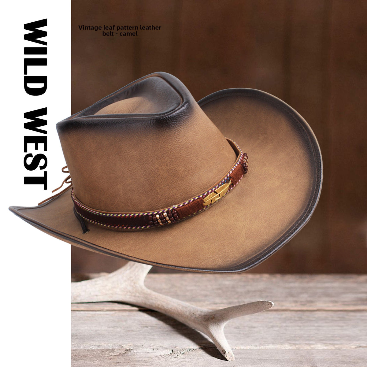 Wide Brim Western Cowboy Hat – Sun Protection Outdoor Hat