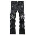 Men's Punk Slim Fit Jeans - Punk Style Slim Fit Stretch Denim Pants
