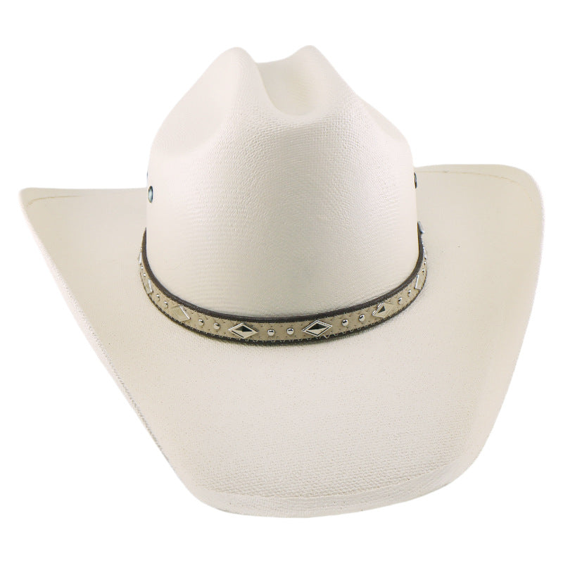Handwoven Adjustable Straw Cowboy Hat – Wide Brim Sun Hat