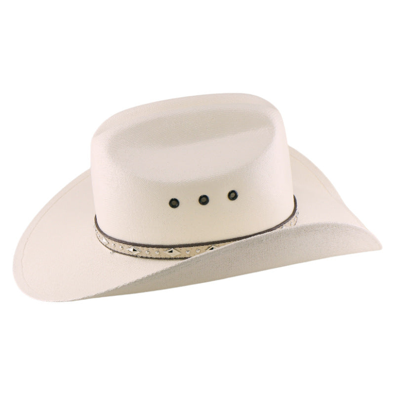 Handwoven Adjustable Straw Cowboy Hat – Wide Brim Sun Hat
