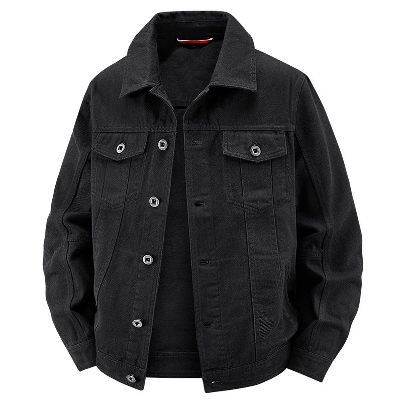 Men's 100% Cotton Casual Jacket - Lightweight Button-Up Utility Jacket