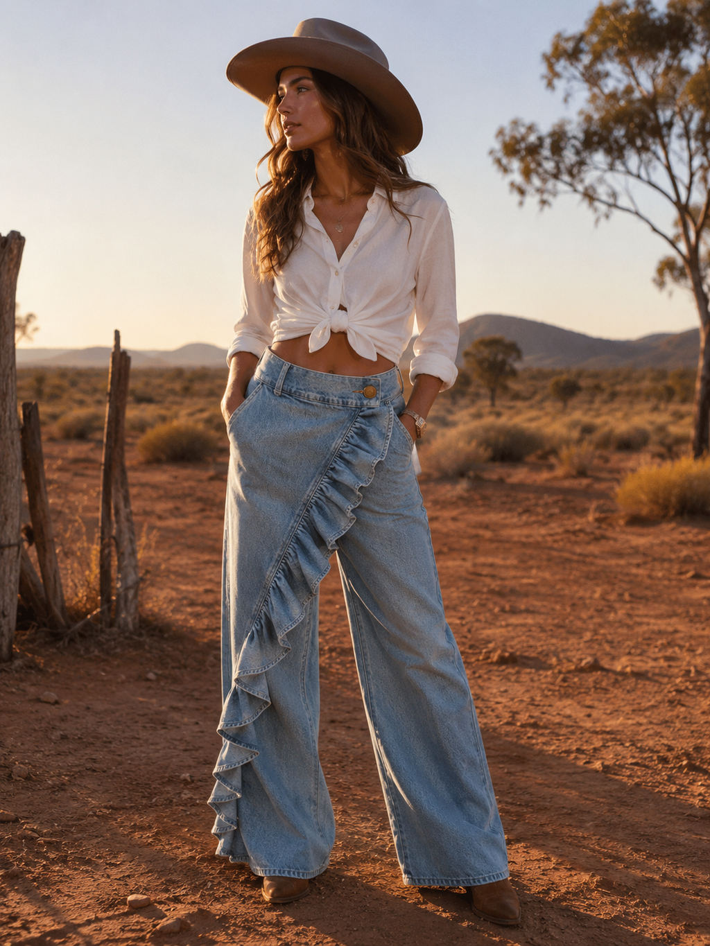 Women's Retro Vintage Loose Fit Denim Jeans - Mid Waist Casual Wide Leg Jeans