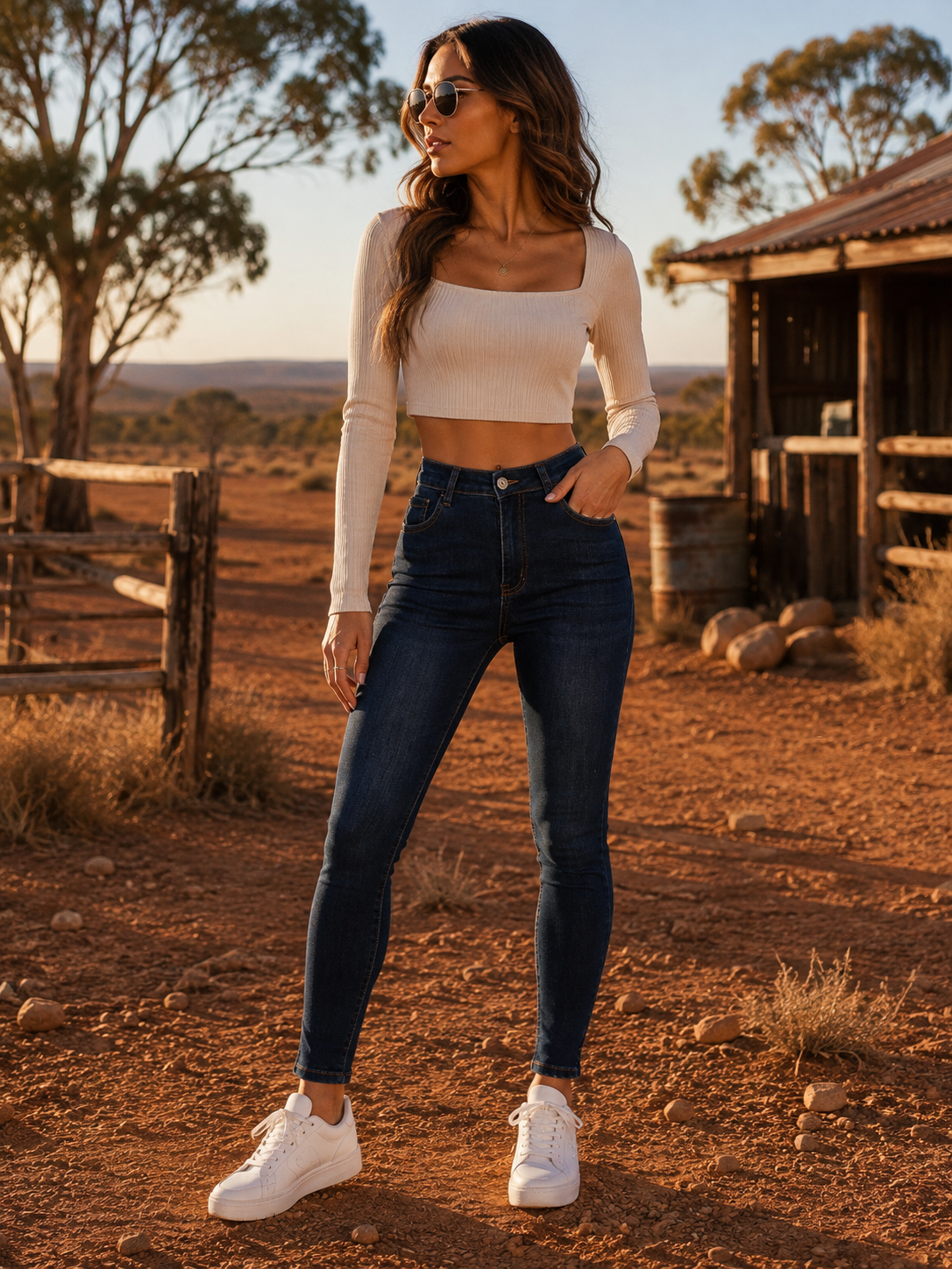 Women's High Waist Skinny Jeans - Stretch Slim Fit Denim Pants